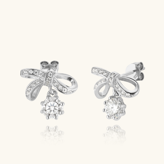 Dazzling Bow Studs Earring